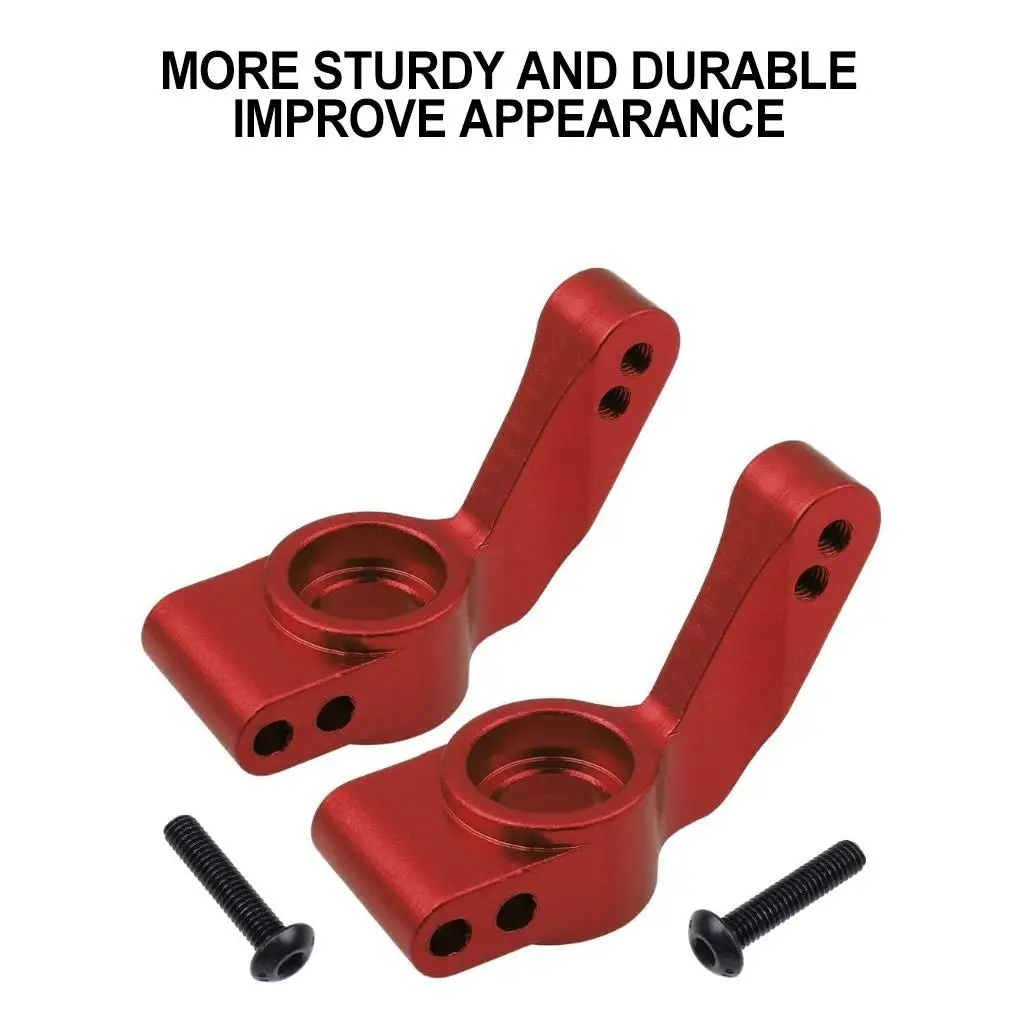 RCGOFOLLOW 1/10 Aluminum Alloy Wear Resistant Rear Hub Carrier RC Upgrade Part Rear Hubs For SLASH 2WD RC Car Part Red