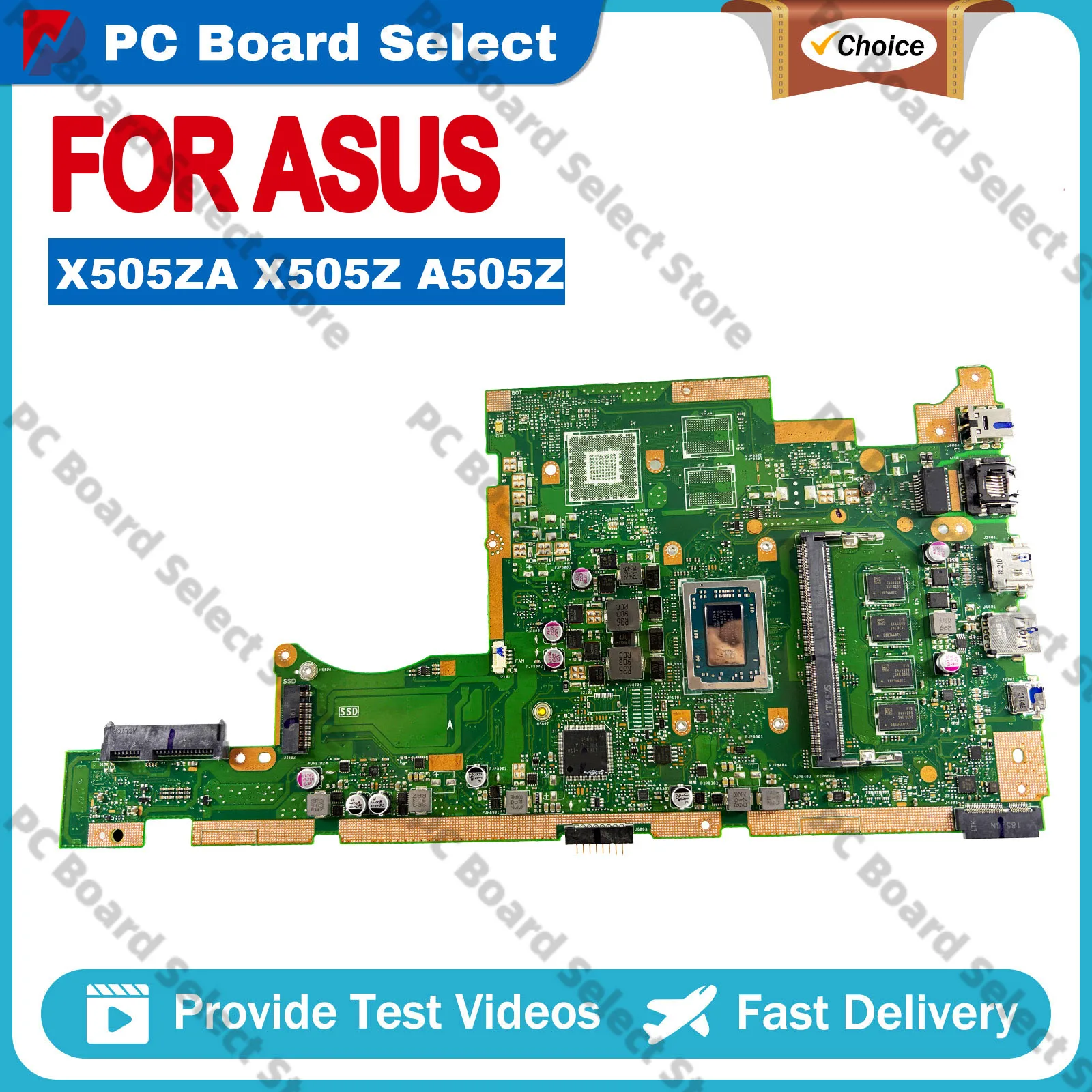 X505ZA Laptop Motherboard For ASUS VivoBook X505ZA X505Z F505Z K505Z RX505Z A505Z Mainboard With R3 R5 R7 CPU 100% Tests OK Stk