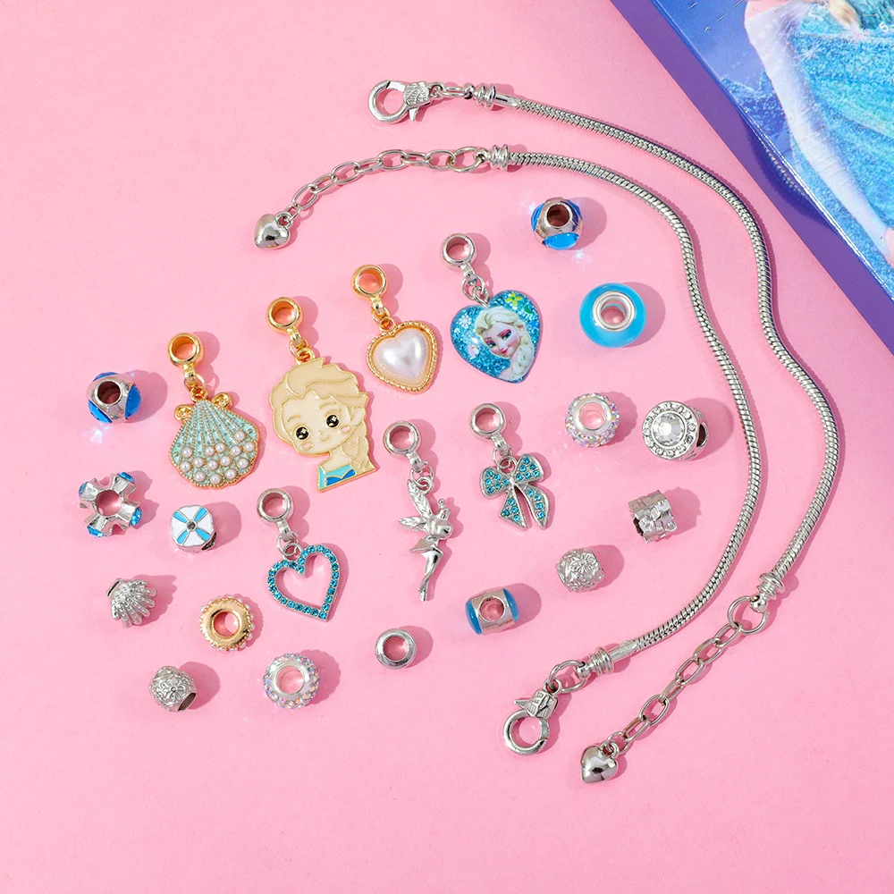 Disney Movie Frozen Figure Advent Surprise Blind Box Fashion Charm DIY Elsa Princess Pendant Toy Gift for Holiday Accessory