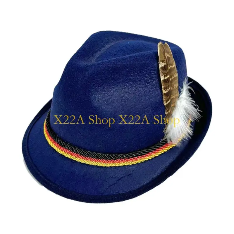 Unique Oktoberfest Party Fedoras Hat Decor Cap for Adult Costume Accessory