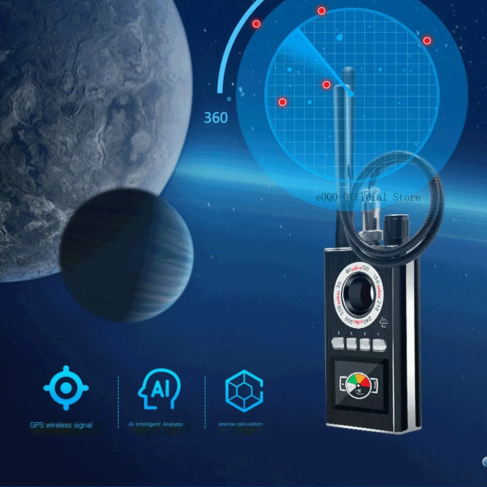 

1MHz-6.5GHz Anti-Spy RF Signal Detector GSM Device Finder GPS Tracker Laser Pinhole Scanning Wireless Anti Candid Camera Scanner