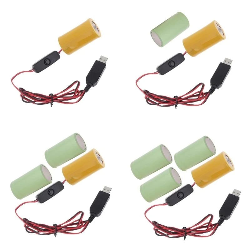 Uniwersalny przewód zasilający USB 5V2A do 1,5-6V1A LR20 D z przełącznikami do wag łazienkowych/latarek — zdjęcie produktu 7