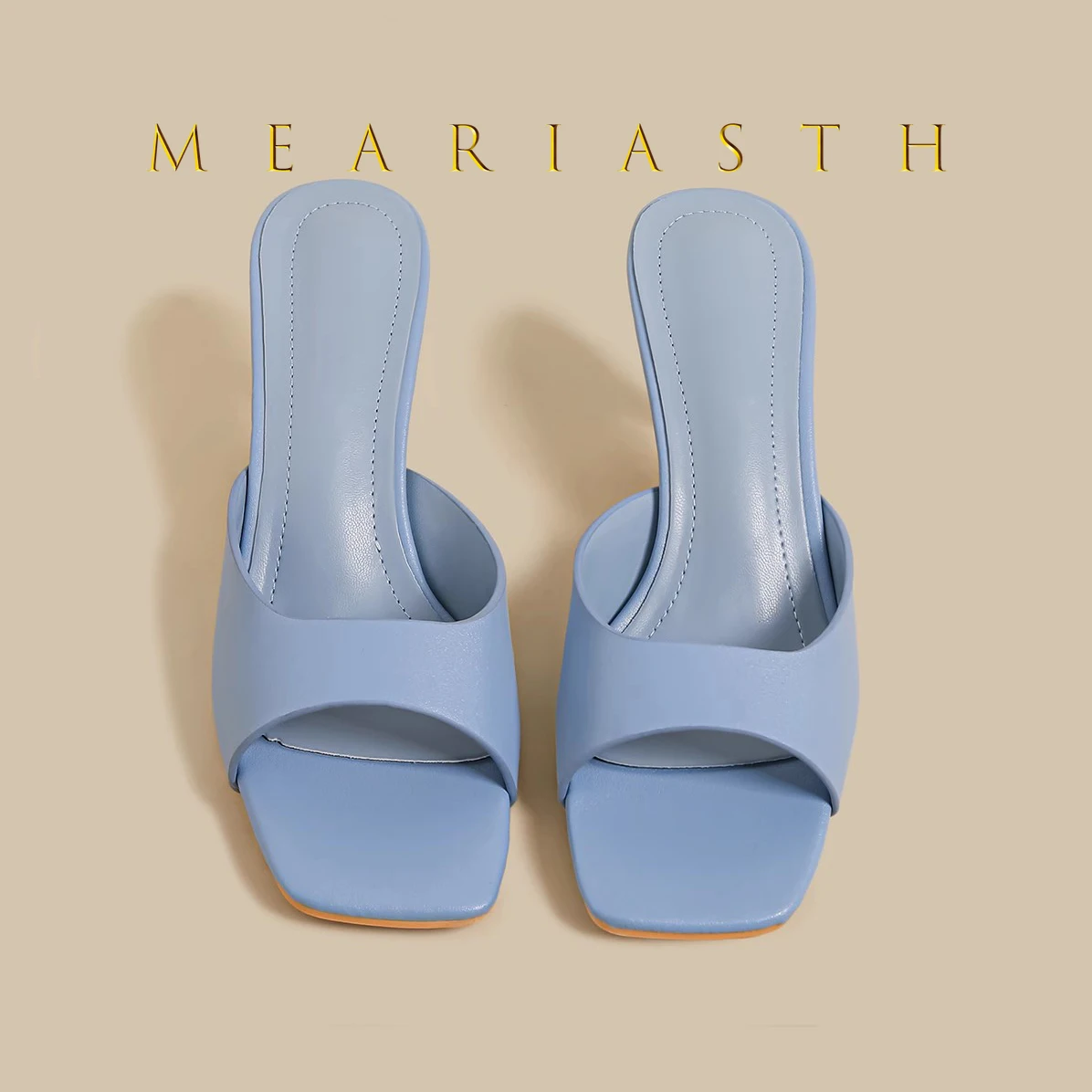 

Women Sandals Slippers Summer Luxury Outdoor Casual Size 42 Women Shoes Soft Open Toe High thin Heels Slides Black Mules Sandals