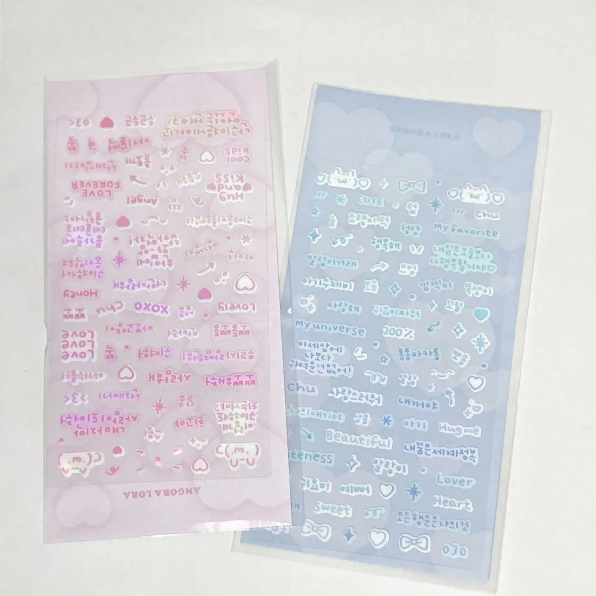 Cute Text Letters Korean Journal Diary Deco Stickers DIY Scrapbooking Stationery Materials Idol Postcards Deco Stickers Supplies