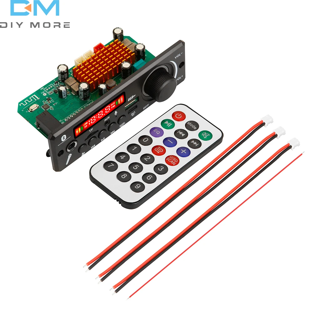 DC 8V-26V Amplifier Decoder Board Stereo 200W Bluetooth 5.0 DIY MP3 Wireless Car USB MP3 Player TF Card Slot USB FM