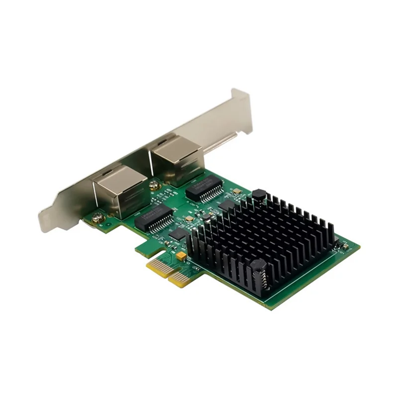 Tarjeta de red de servidor Gigabit PCI-E X1 2,5G RTL8125B tarjeta de red Ethernet de doble puerto tarjeta de red de servidor de escritorio