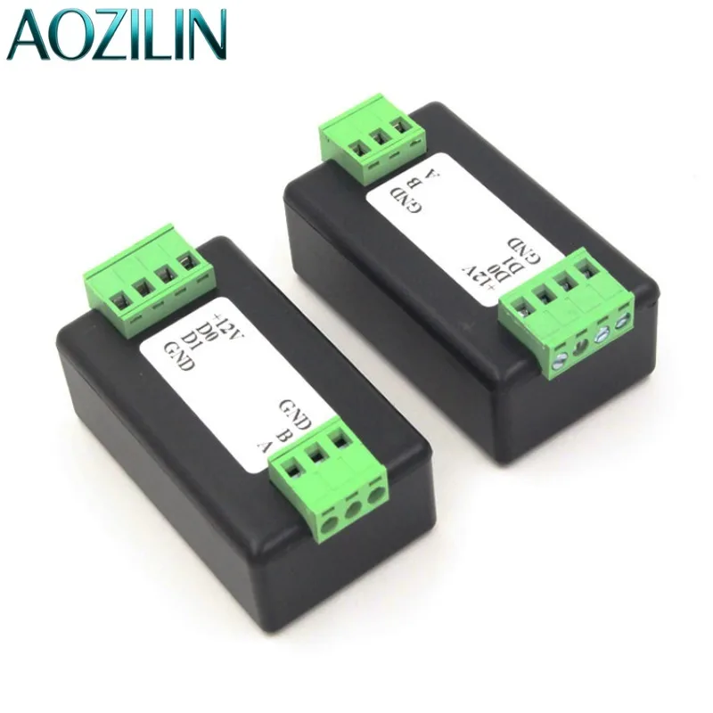 AOZILIN Wiegand to RS485 Converter Wiegand Signal Extender Auto Identification WG Protocol Access Control Board