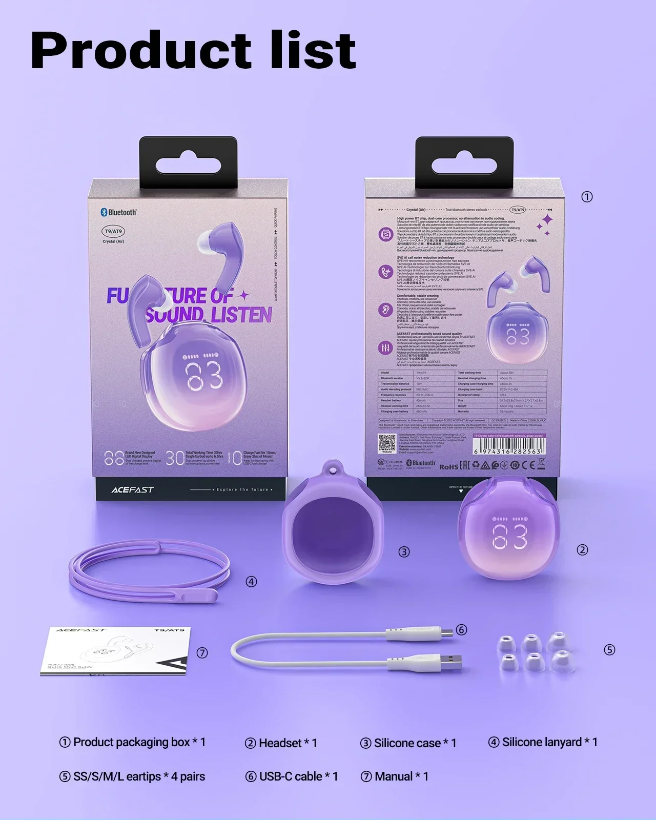 2024 جديد T9 TWS سماعة لاسلكية بلوتوث 5.3 سماعات الرياضة سماعات الألعاب AI دعوة الضوضاء سماعات الأذن باس #6