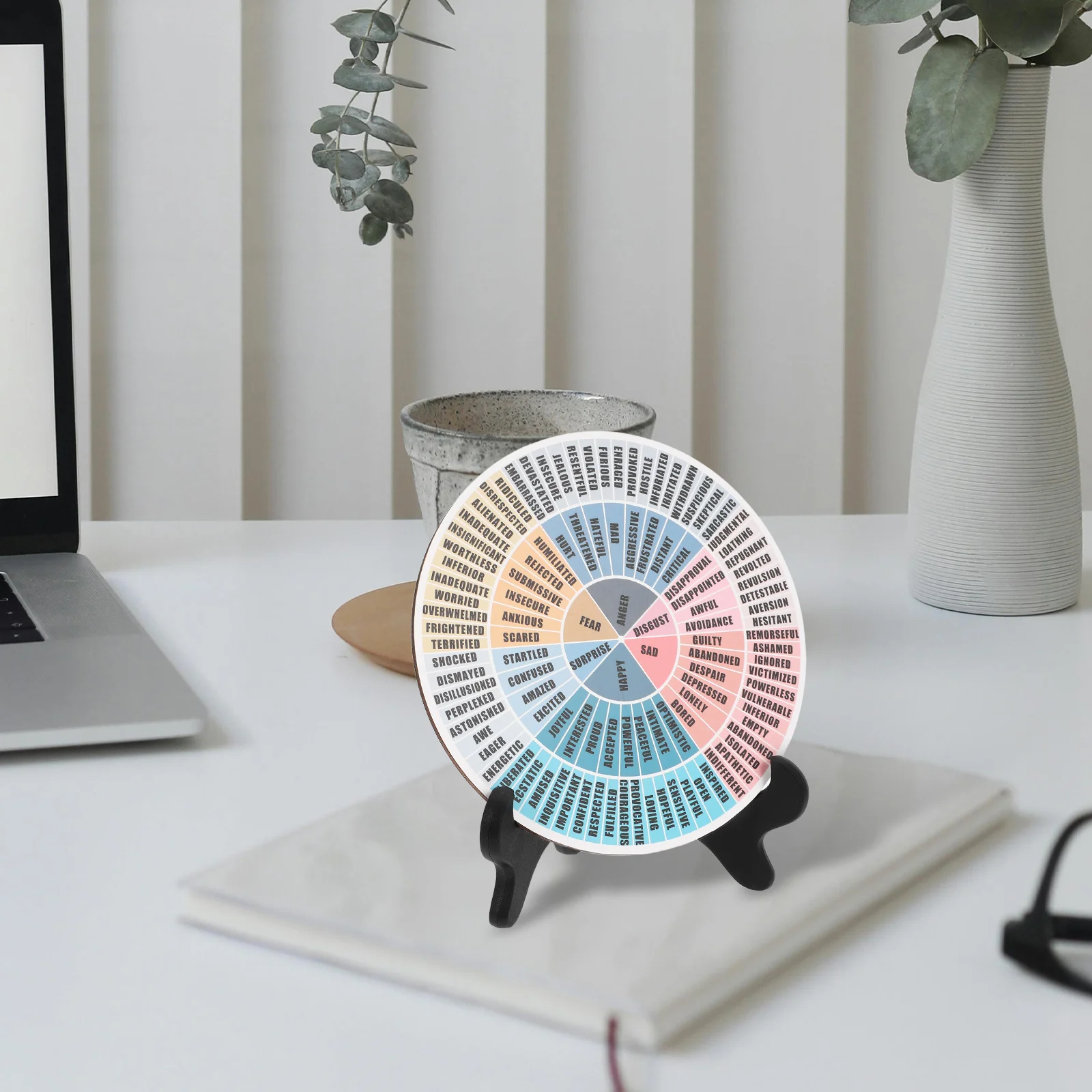 ล้ออารมณ์ 2 ชิ้น ของตกแต่งหลากสี วัสดุ PVC ไม้ สำหรับตกแต่งบ้าน สำนักงาน เพิ่มความสวยงามบนโต๊ะทำงาน ล้ออารมณ์ตกแต่ง