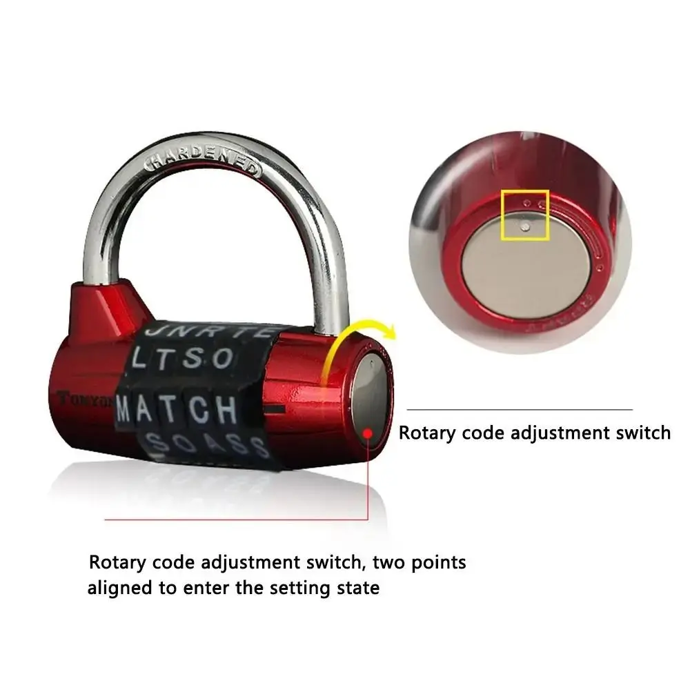 Security 5 Letter Combination Padlock Changeable Safely Code Code Password Lock Anti-theft Zinc Alloy Travel Password Lock