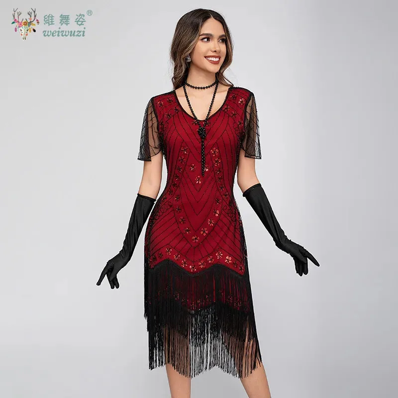 2025 новейший стиль, ретро, Гэтсби, бальное вечернее платье с кисточками, блестящие бусины ручной работы, вышивка, цветочный узор, бальное вечернее платье