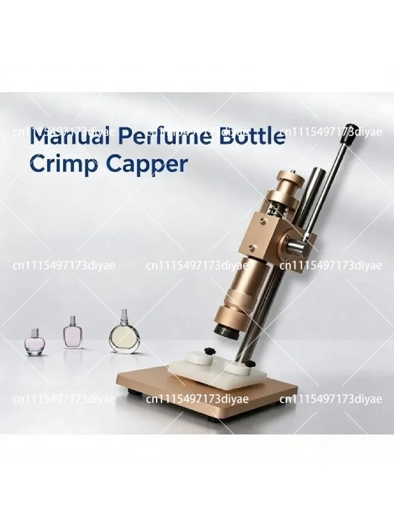 Hand Press Crimp Sealing Machine, Manual Gripping Capper for Perfume Cosmetic Glass Bottles, Handheld Cap Crimper