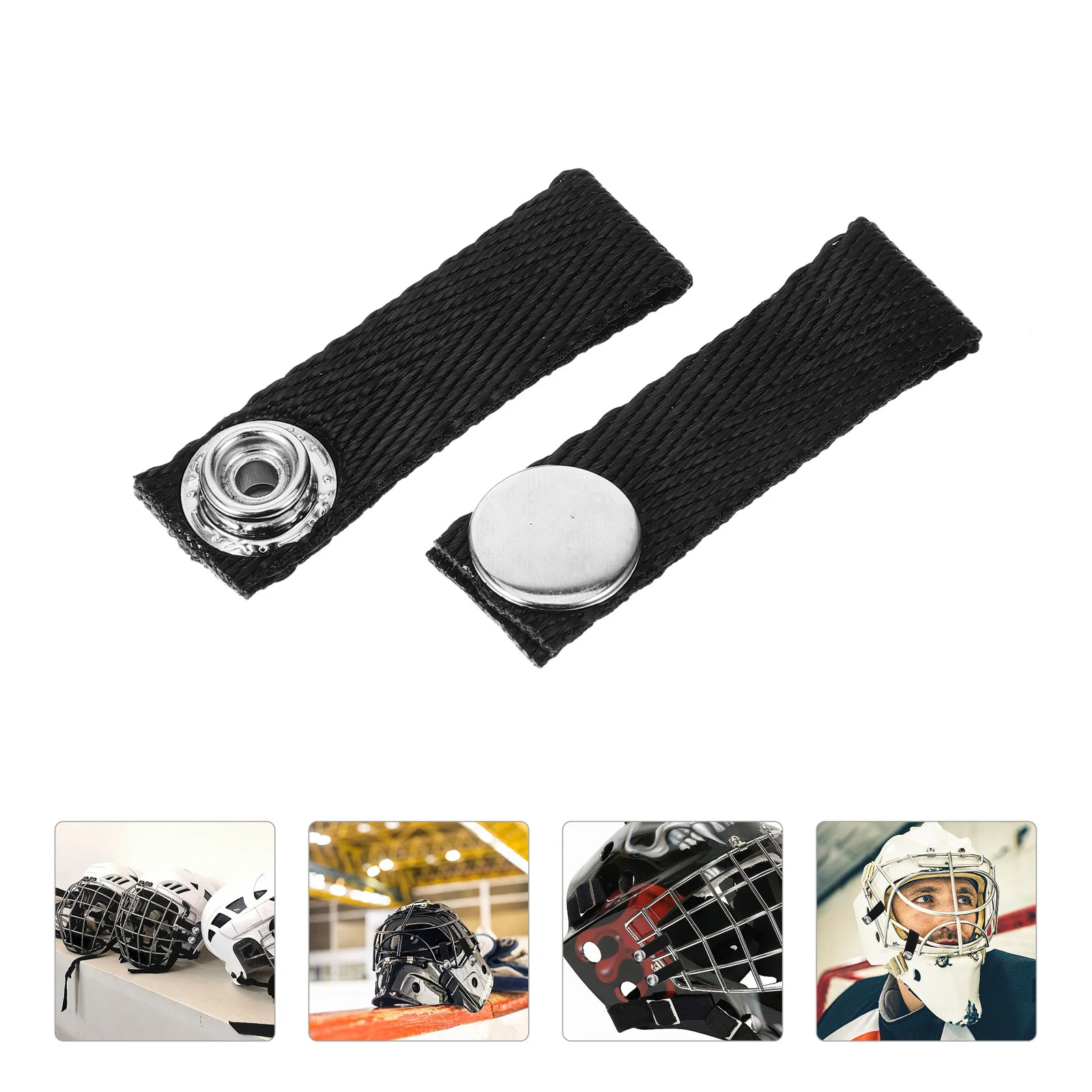 

2 шт. хоккейный ремень для подбородка из полиэстера, универсальная сменная эластичная петля под подбородком для спортивных лыжных аксессуаров