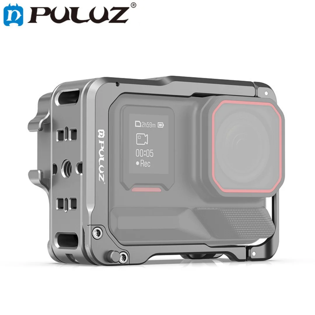 PULUZ for Insta360 Ace Pro 2 Cage Quick Release Frame Support Quick Release & Horizontal Vertical Shooting Camera Accessory