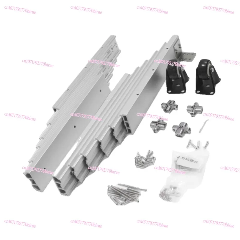 

Cheap5/6 Hidden Folding Table Rails Aluminum Telescopic Cabinets Dining Slide Rails Flat Push Hardware Ac