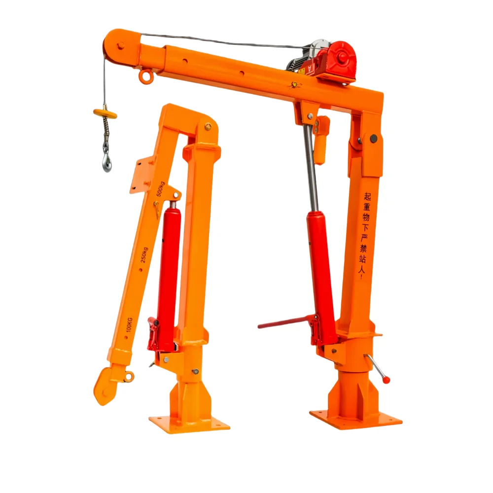 【12V/24V/220V Multi-Voltage】1T Vehicle Crane - Portable Car Hoist & Household Lifting Machine,1 Ton Truck Mounted Elevator Crane