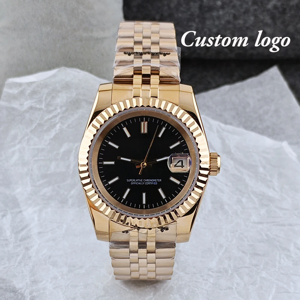 

Custom Logo Watch 36mm/39mm Rose Gold Watch Men's Automatic Watch Stainless Steel Watch High-Quality Movement Watch