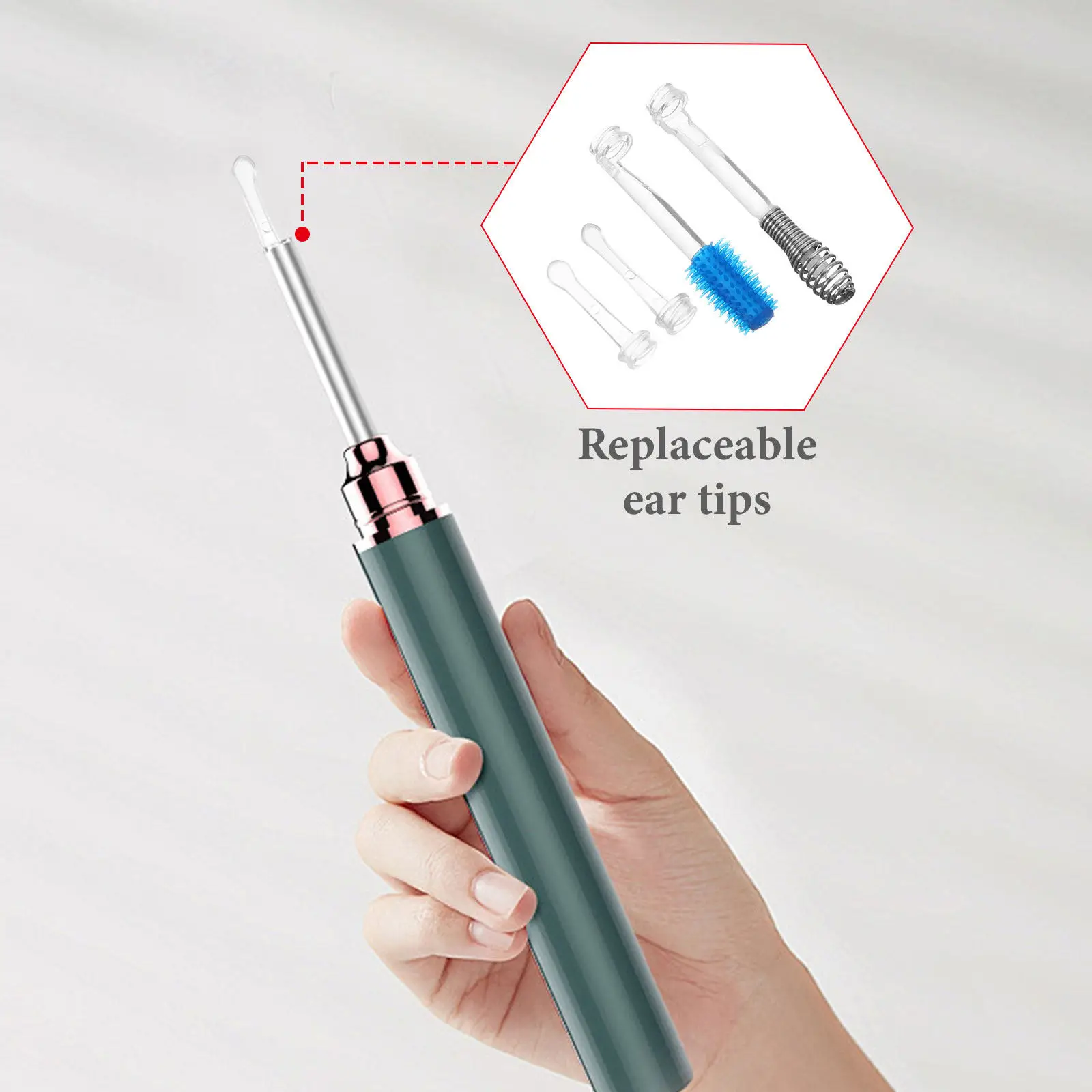 

Набор из 1 шт. силиконовых насадок-лопаток для удаления ушной серы: мягкие, удобные, видимые, для чистки ушей