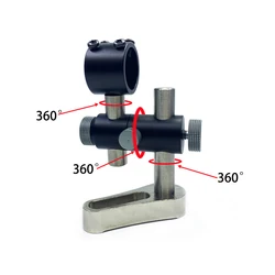 Abrazadera de Alineación Láser de 3 ejes, soporte óptico Alto y Bajo ajustable de 360 grados para Módulo de puntero láser, abrazadera de montaje