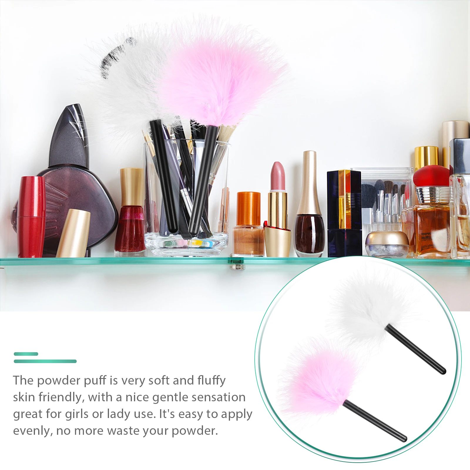 

2pcs Powder Puff for Loose Body Facial Mineral Powder Makeup Sponge Tool Soft Cosmetics