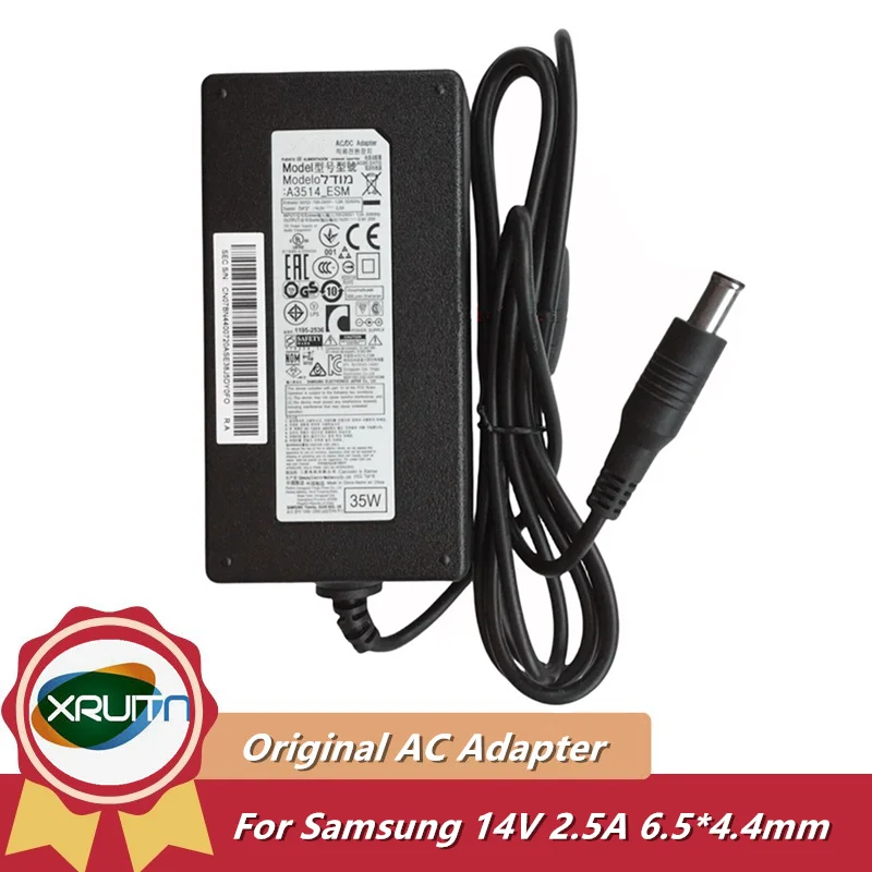 Genuine A3514_FPN  A3514_FPNA A3514_FPNI AC/DC Adapter Charger For Samsung SA300 S32F35FUC LCD MONITOR Power Supply 14V 2.5A 35W