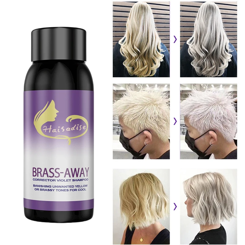 Professional Purple Shampoo Professional Yellow Removal Post Dyeing Gray Hair Care Bleached Highlighted Shampoo Revitalize 30ml