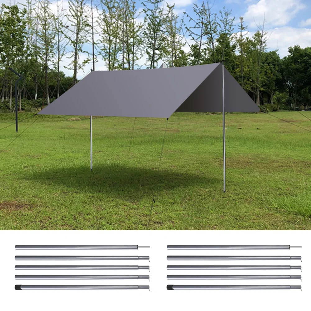 2 m Teleskop-Zeltstangen-Set mit 2 leichten, verstellbaren Trekking-Camping-Klappstangen für Spaziergänge, Überdachung, Wandern – Detail 4