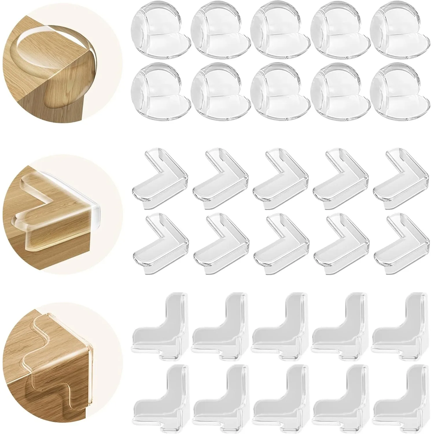 سلامة الطفل سيليكون واقي زوايا الطاولة الأثاث حافة غطاء للحماية شفافة الأطفال المضادة للتصادم حافة الحرس #1