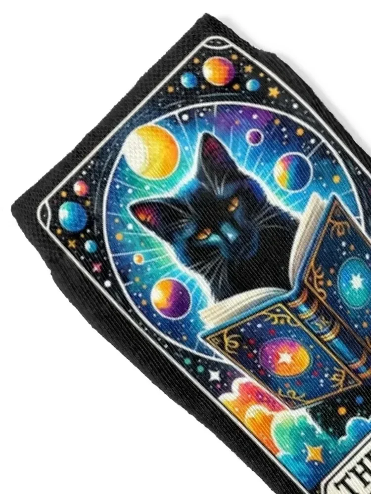 The Reader Funny Cat Tarot Card Parody Socks japanese fashion luxe Stockings Stockings man Socks Male Women's