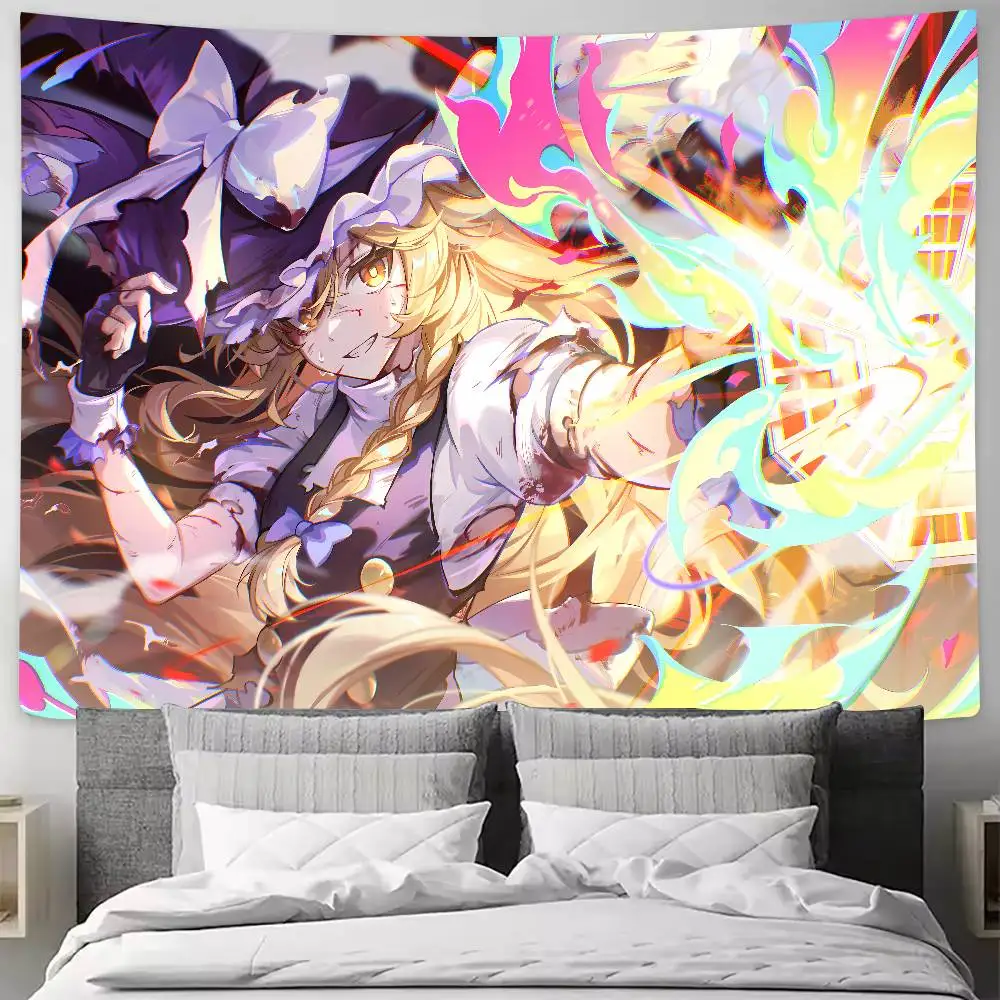 Large Populae Fashion Cool Touhou Project Tapestry Home Decor Wall Hanging Living Room Bedroom Aesthetic Decor Multiple Size