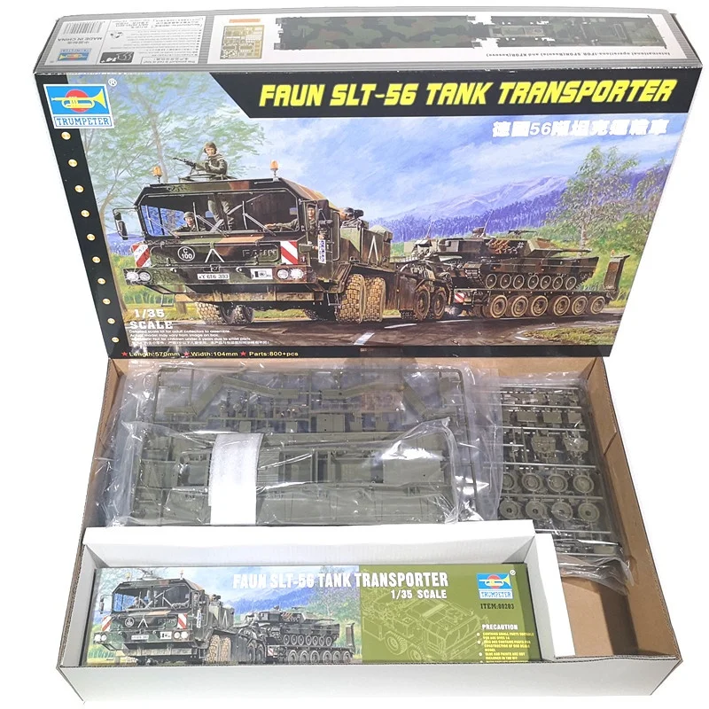 트럼펫 1/35 독일 FAUN SLT-56 탱크 트랜스포터 플라스틱 조립 퍼즐 모델