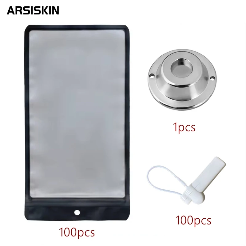 

100 комплектов матовых полиэтиленовых пакетов для телефонов (запрещено фотографировать), защитные пакеты для телефонов с замком многоразового использования