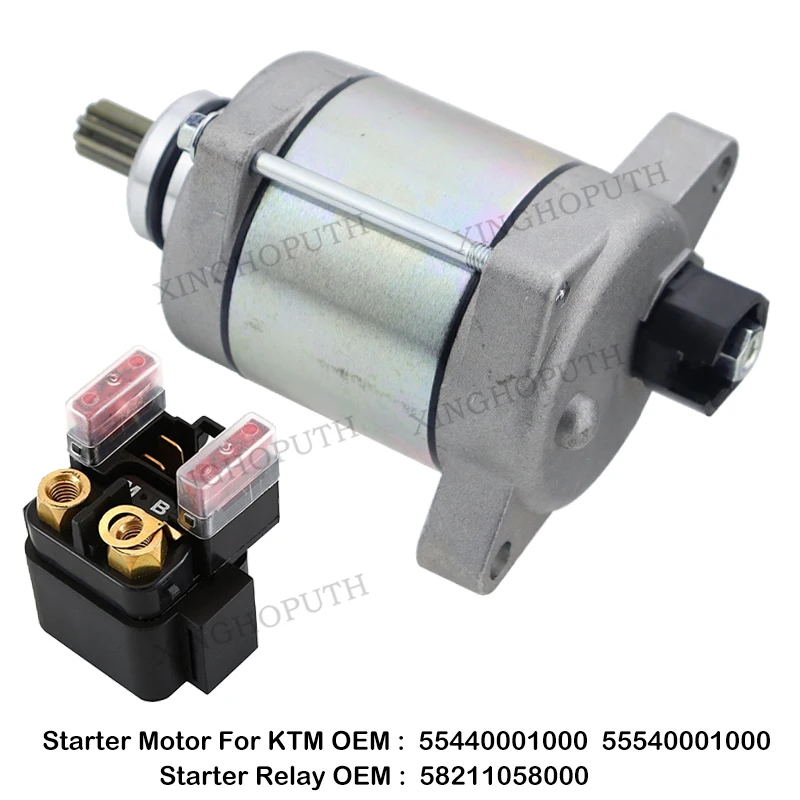 55440001000 58211058000 Starter Motor And Relay Set For KTM EXC XC XC-W 250cc 300cc For HUSQVARNA Motorcycle Offroad Accessories