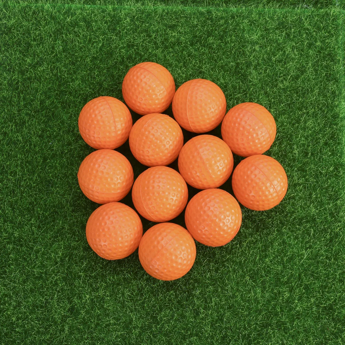 

12Pcs Practice Balls Golf Training Ball PU Soft Lightweight Non-Damaging for Kids Pets Indoor Outdoor Exercise High Visibility
