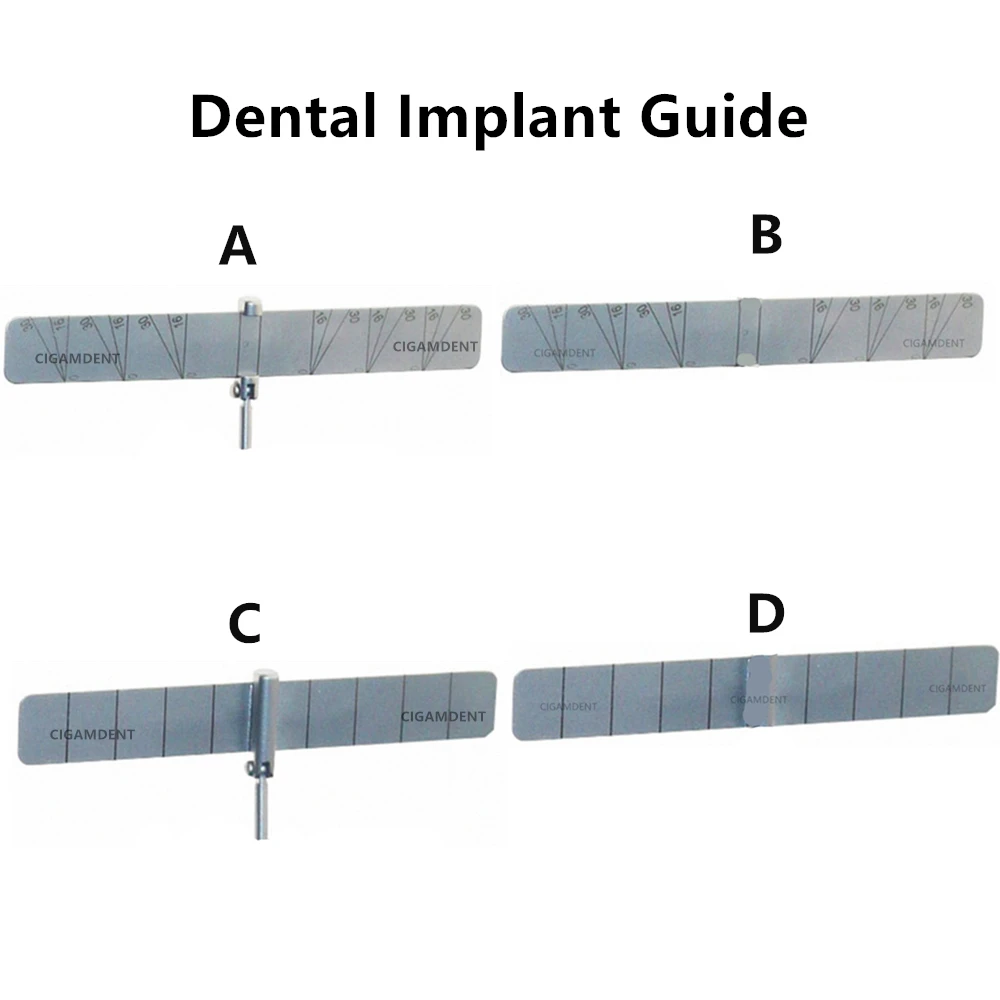 2Pcs Dental Instruments Implant Locating Drill Guide Implant Locator Positioning Angle Ruler Gauge Surgical Tool