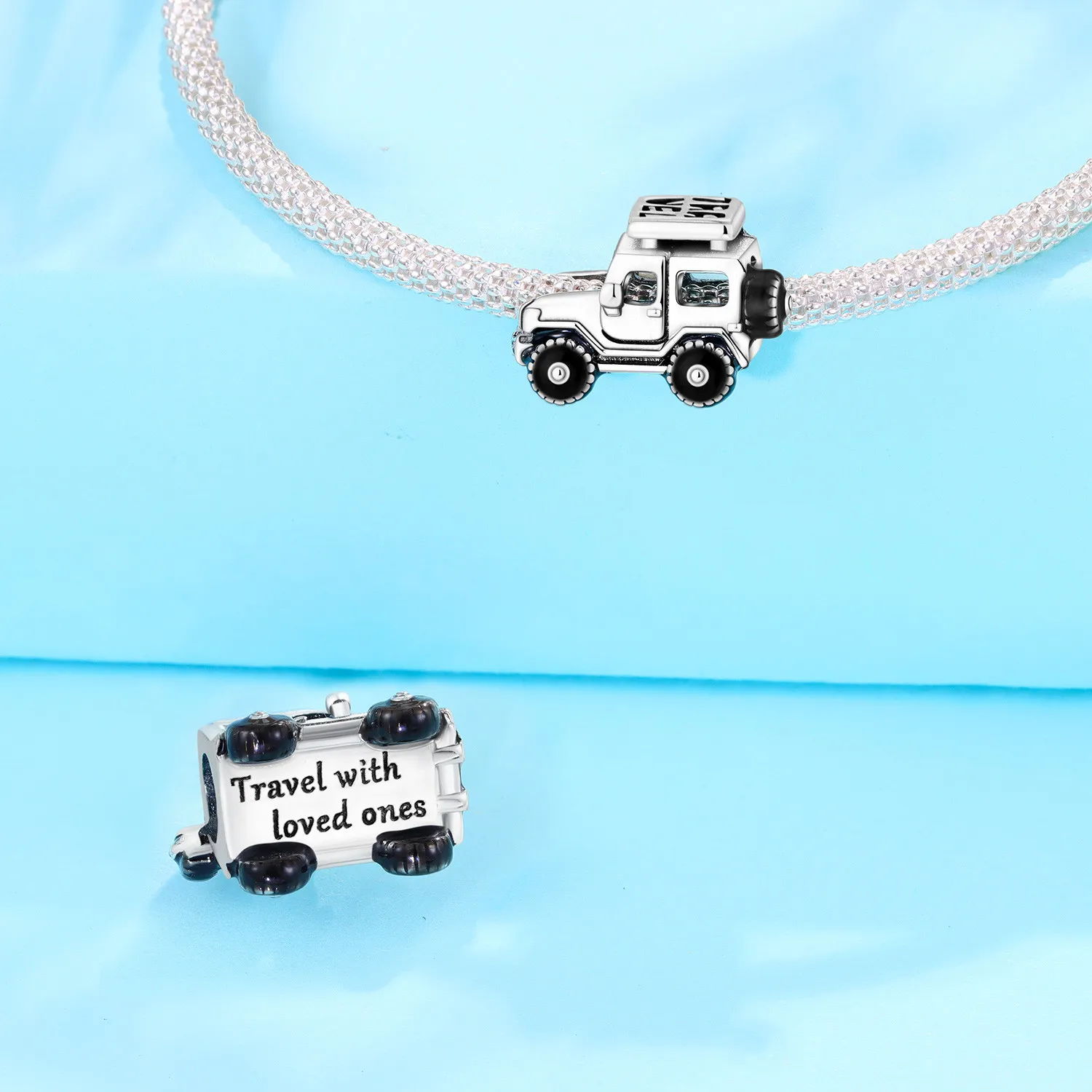 Orstarry 925 Sterling Silver Car Model Transportation Vehicle Beads Original Pendants Bracelet Charm Jewelry Party DIY Gifts