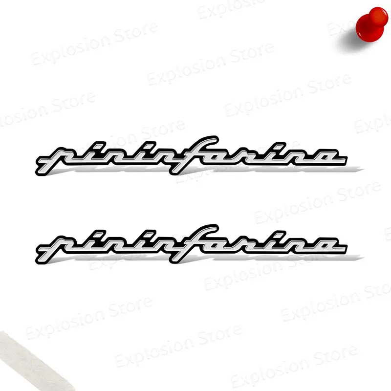 1Pcs Aluminum Badge pininfarina disegno for Hyundai matrix Tucson ElantraTIBURON Emblem Badge Sticker Accessories