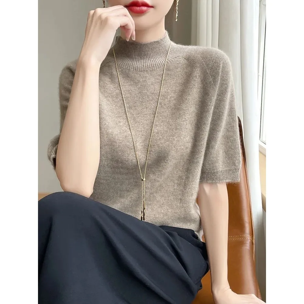 

Faion Basic Women's Merino Wool Sweater MoNe Cleanfit Sle Spring Summer Thiened Online Exclusive