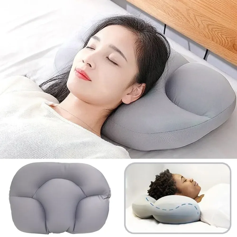 All-round Egg Shaped Cloud Pillow Soft Bed Pillow Nursing Pillow 3D Ergonomic Sleeping Memory Foam Egg Shaped Ergonomi