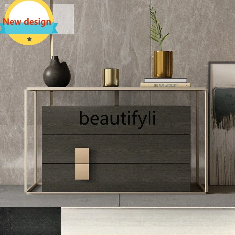 

LL A139 Italian Style Entryway Cabinet Modern Light Luxury Chest of Drawers Decorative Entryway Partition Storage Cabinet