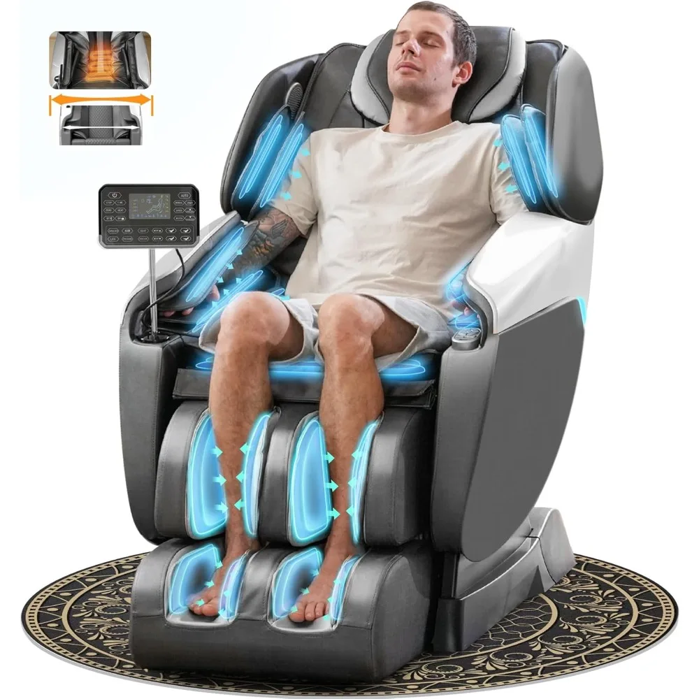 Full Body Massage Chair with Mat, 9 Pre-Set Auto-Programmed, Body Scan, Airbag Massages, SL-Track Zero Gravity Shiatsu Recliner