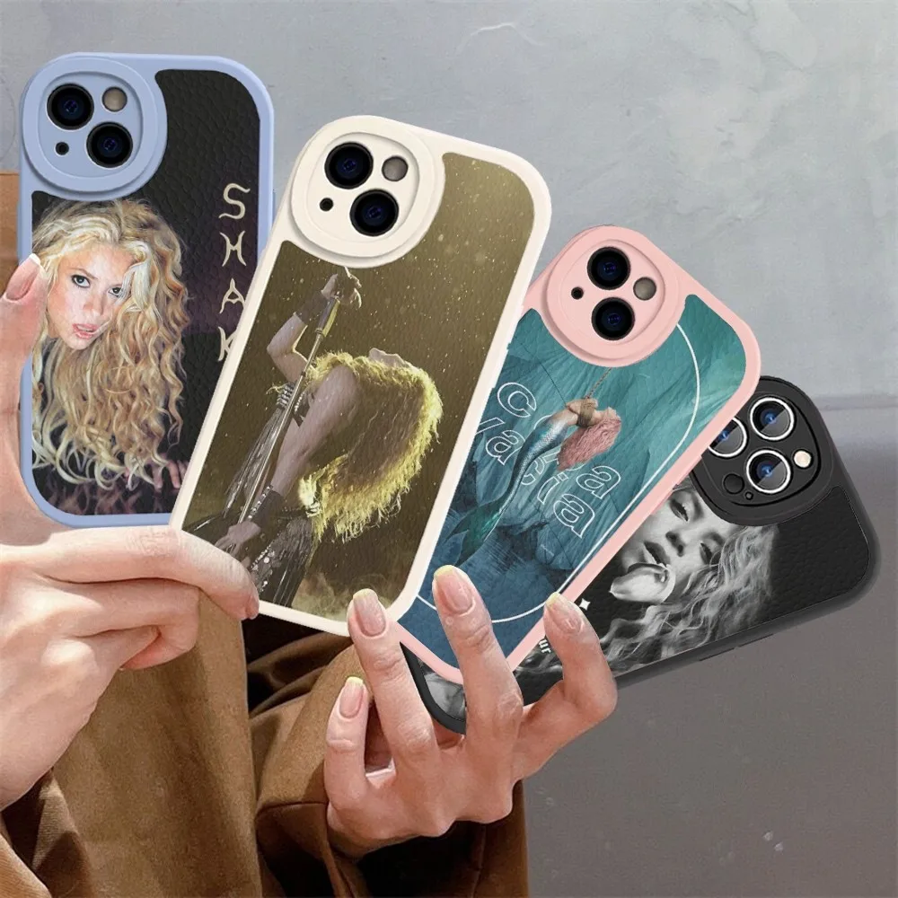 

Singer Famous S-Shakira Phone Case Hard Leather For IPhone 16 15 14 13 12 Mini 11 14 Pro Max Xs X Xr 7 8 Plus Fundas