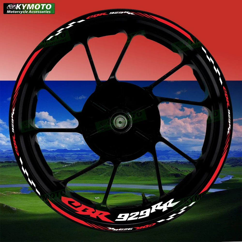

Для Honda CBR929RR CBR 929RR аксессуары для мотоциклов 17-дюймовые наклейки на передние и задние колеса, светоотражающие наклейки на обод втулки