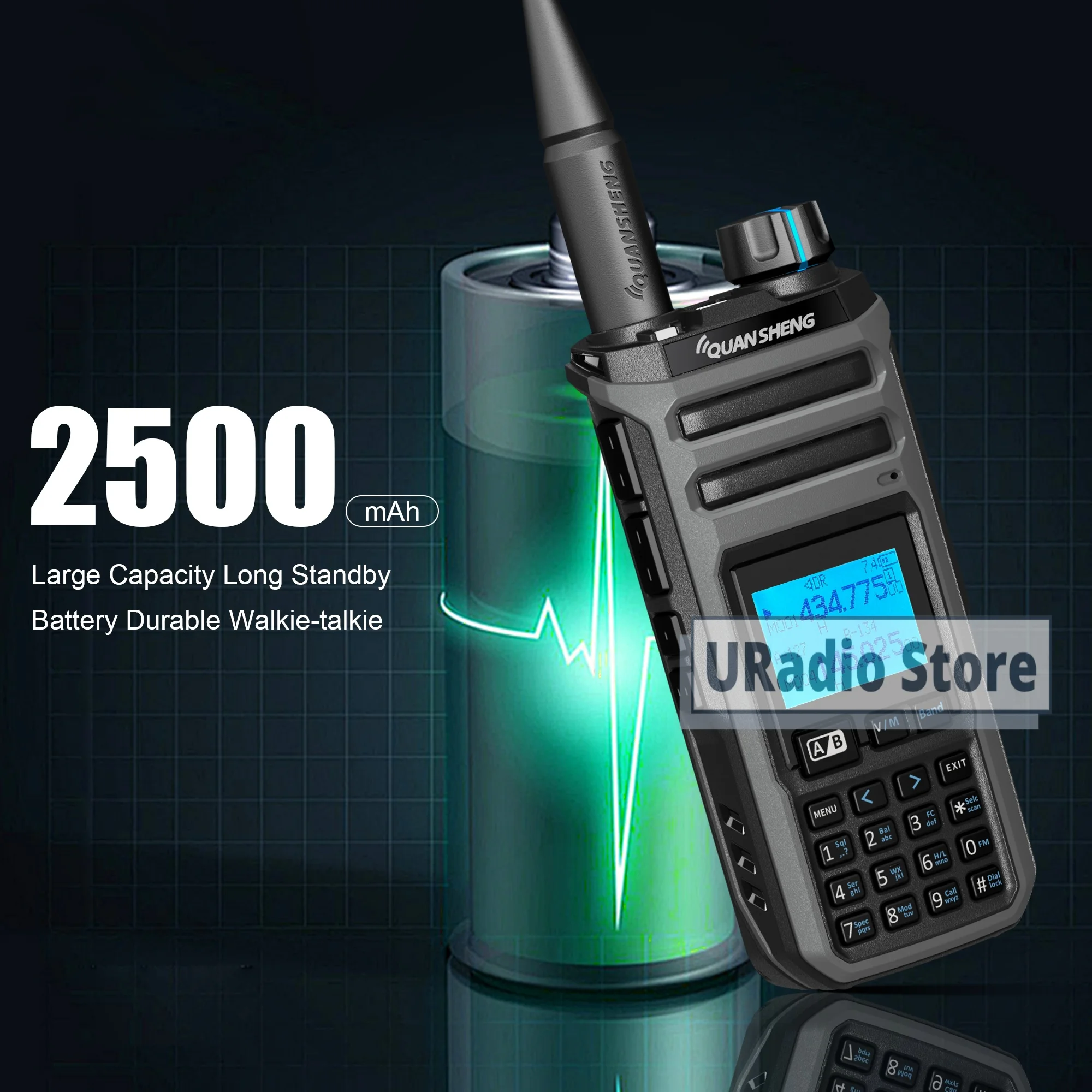 Quansheng TK11(5) Walkie Talkie 10W High Power Dual Receiving AM FM LSB CW 27MHz Multi Band Spectrum Analyzer Remote Kill Radio