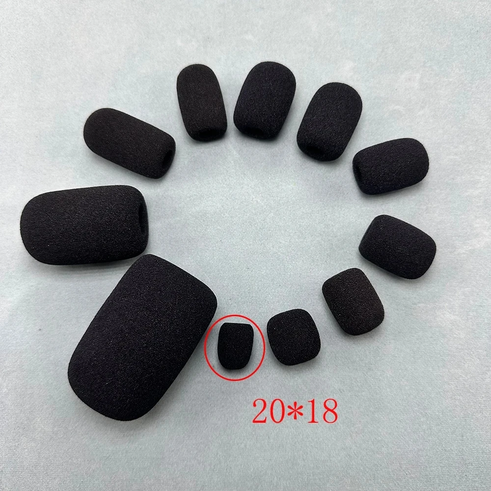 10pcs Microphone Cover Headset Replacement Foam Telephone Headphone Mic Case Microphone Windscreen Windshied Sponge