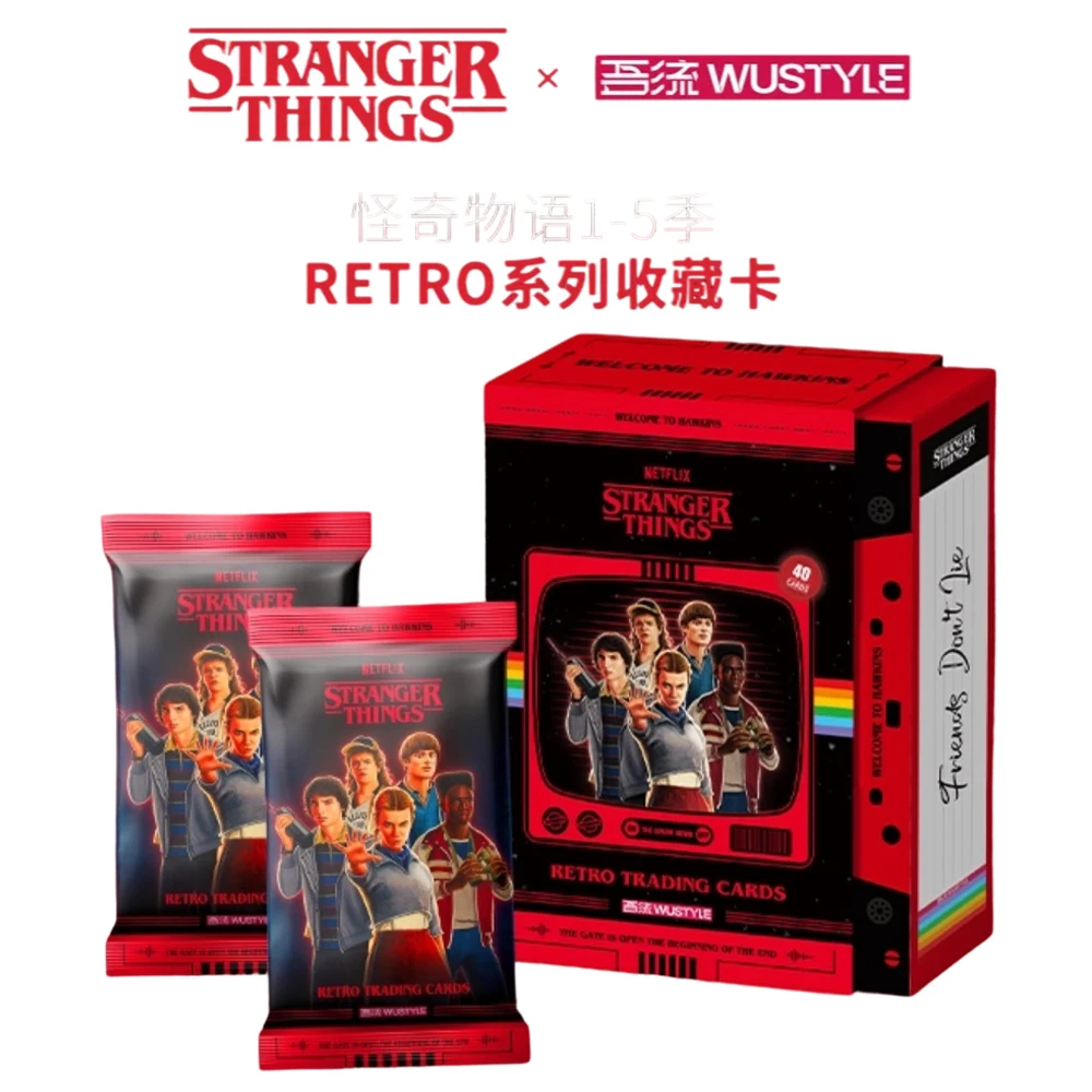 Authentic Stranger Things Retro Series Collectible Trading Cards Popular American Drama Character Shiny Cards Collection Gifts