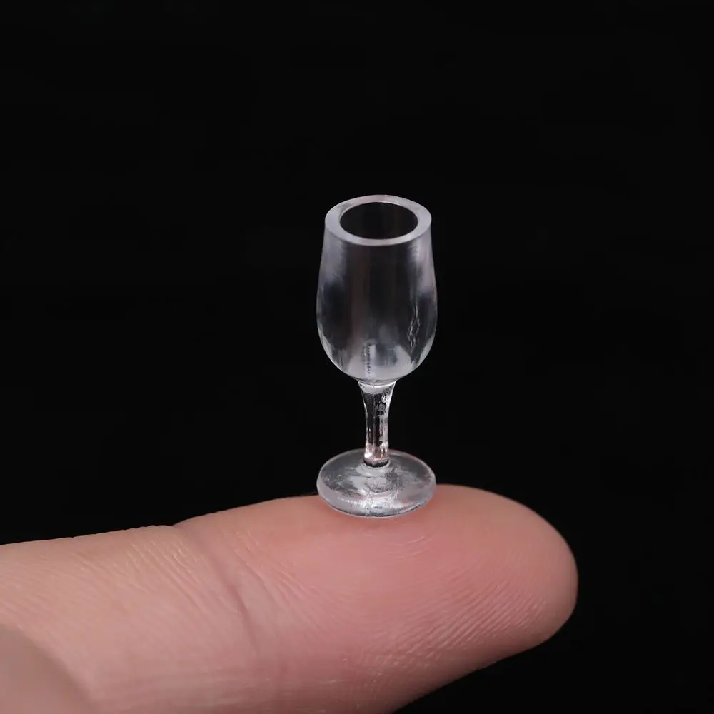 17PCS/Set Transparent DIY Toys Dollhouse Accessories Simulation Cookware Ice Cream Bowl Miniatures Goblet Mini Cup