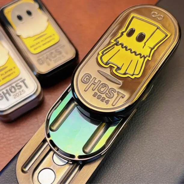 Ghost EDC Triple-Layer Magnetic Mechanical Slider Stress Relief ADHD Anxiety Toy Adult Daily Carry Gift