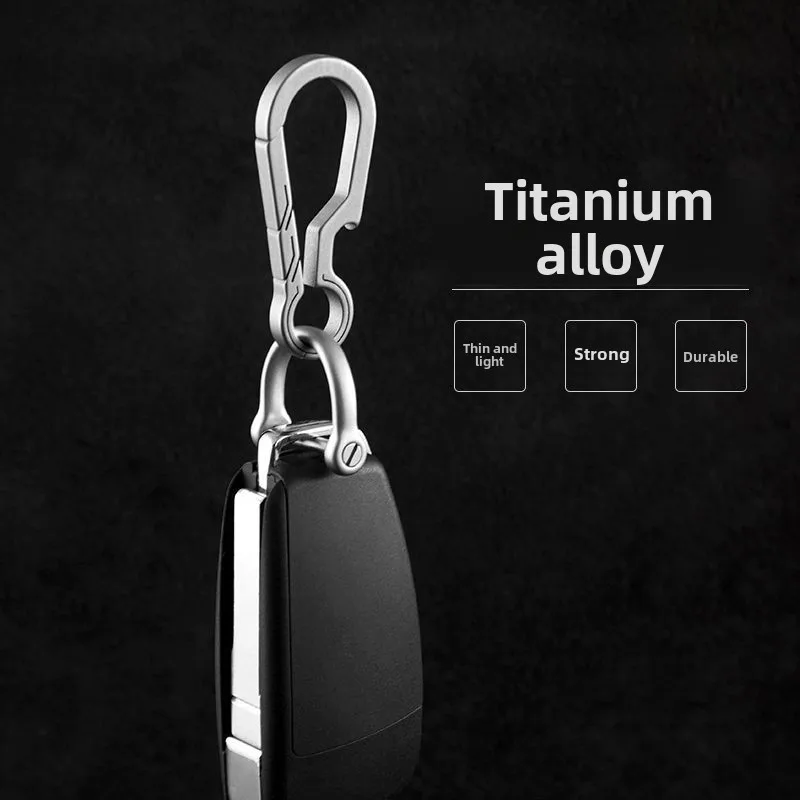 Titanium Alloy Keychain Pendant Automobile Remote Control Key Chain Man Waist Mounted Key Ring Circle Unique Creative Simple