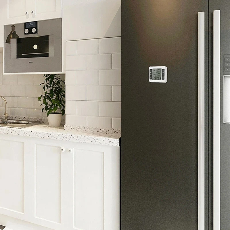 

Набор: термометр для морозильной камеры с 2 дистанционными датчиками, сигнализацией, белый пластиковый, для низких температур, с часами